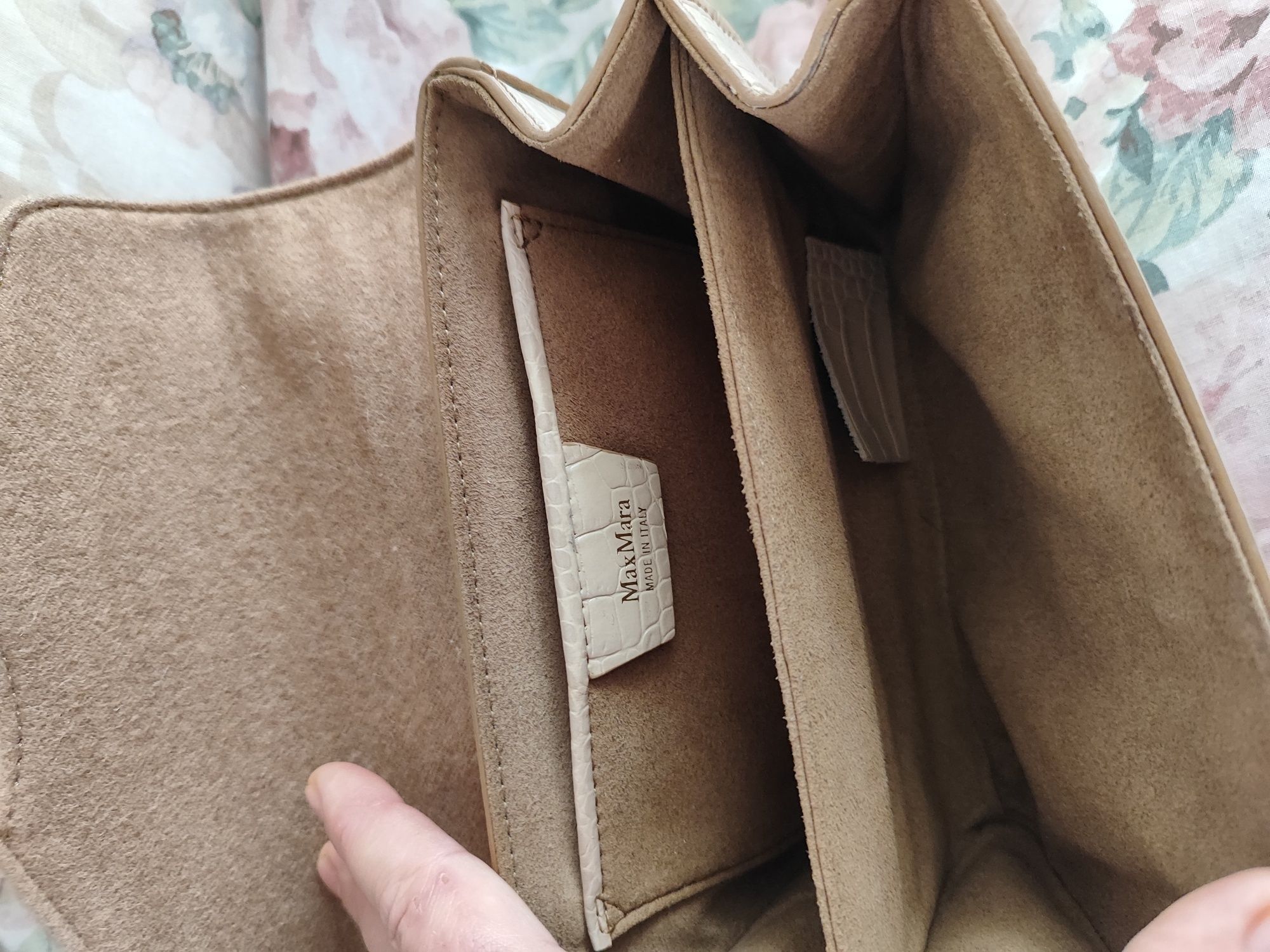 Чанта Max Mara, естествена кожа