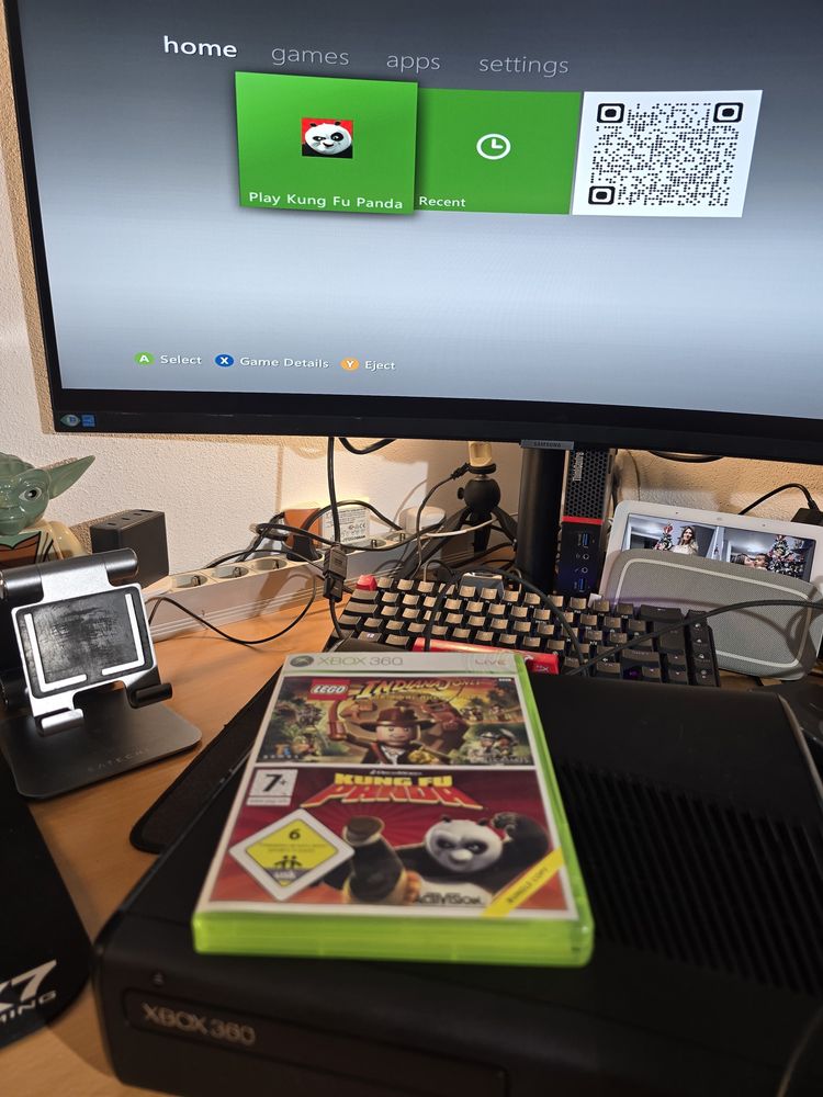 Consola Xbox 360 S Kinect si 6 jocuri