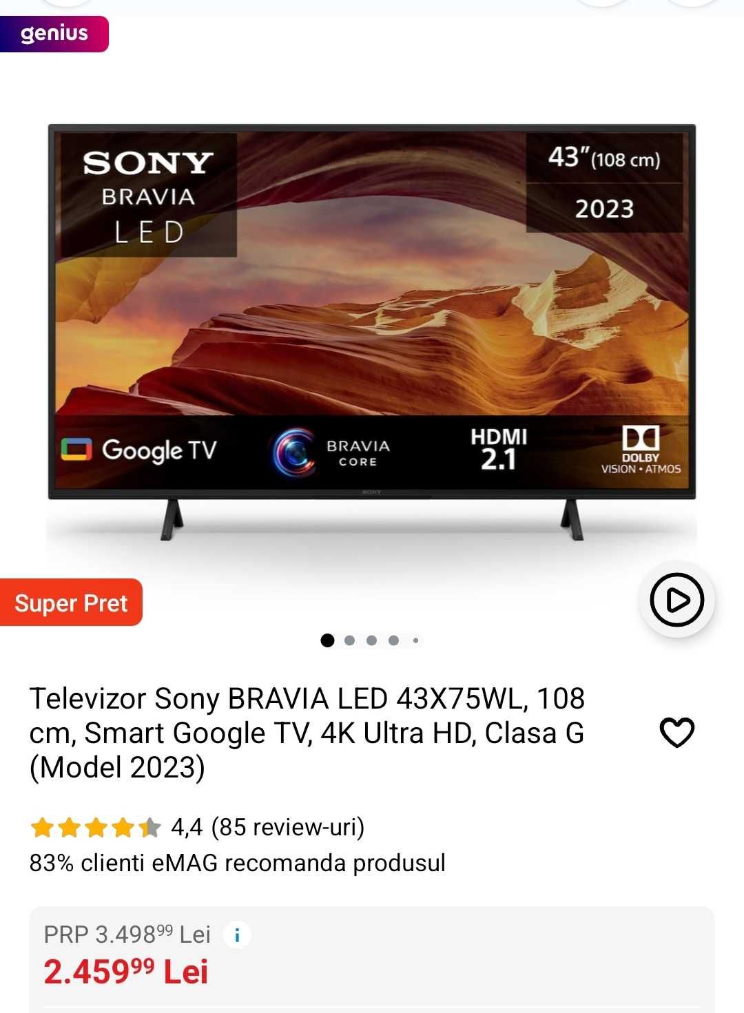 Televizor Sony BRAVIA LED