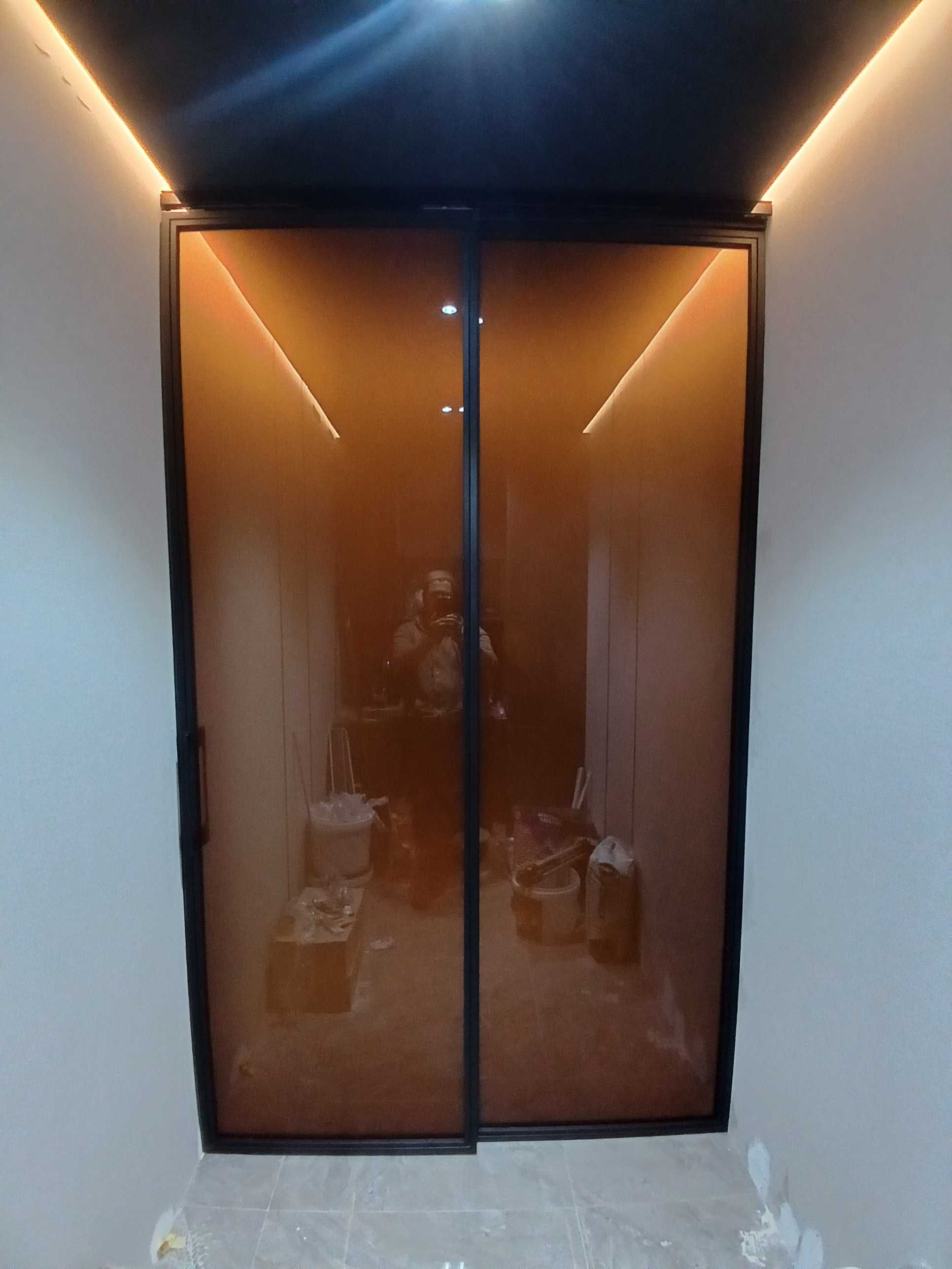 Loft перегородки металл + стекло