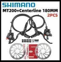 Set nou sigilat frâne hidraulice Shimano MT200 + discuri Centerline180