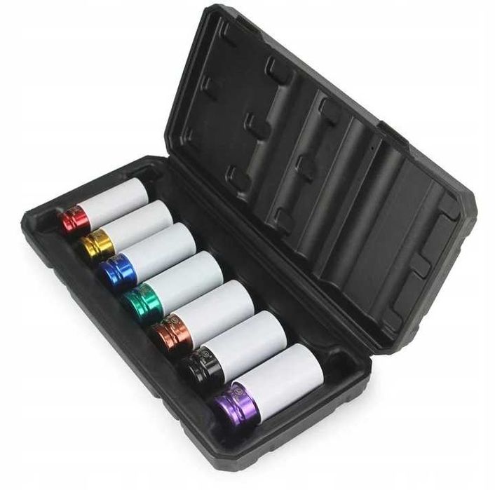 Set 7 tubulare lungi impact jante aliaj cu protectie 17-27mm (M58269)