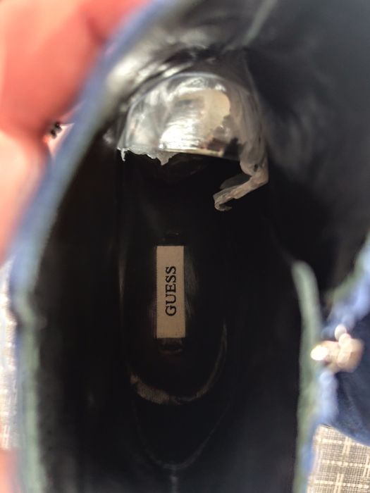 Guess боти от естествена кожа на ток