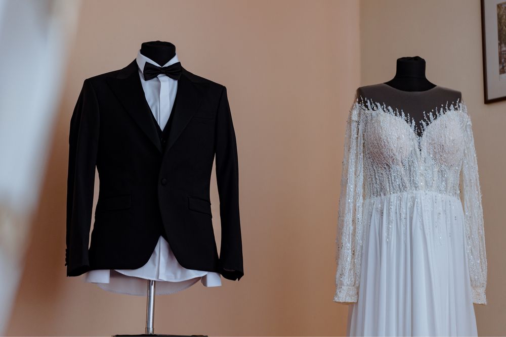 Rochie de mireasa cu voal lung