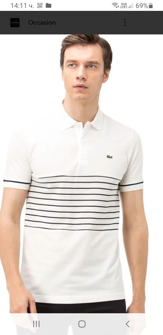 Lacoste Pique Cotton Mens Size 6 - XL  НОВО! ОРИГИНАЛ! Мъжка Тениска!