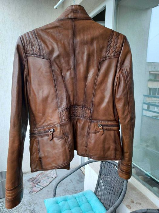 Дамско кожено яке, естествена кожа, S-размер