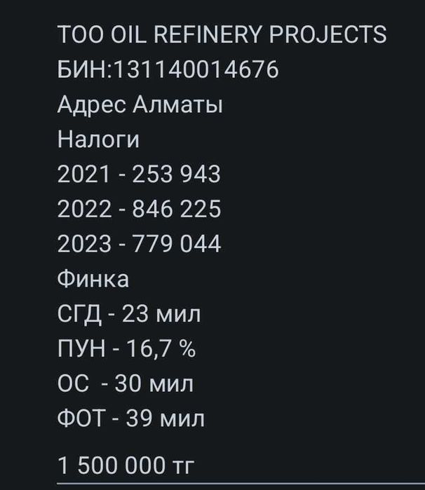 ТОО с финустойчивостью, ПУН - 16%