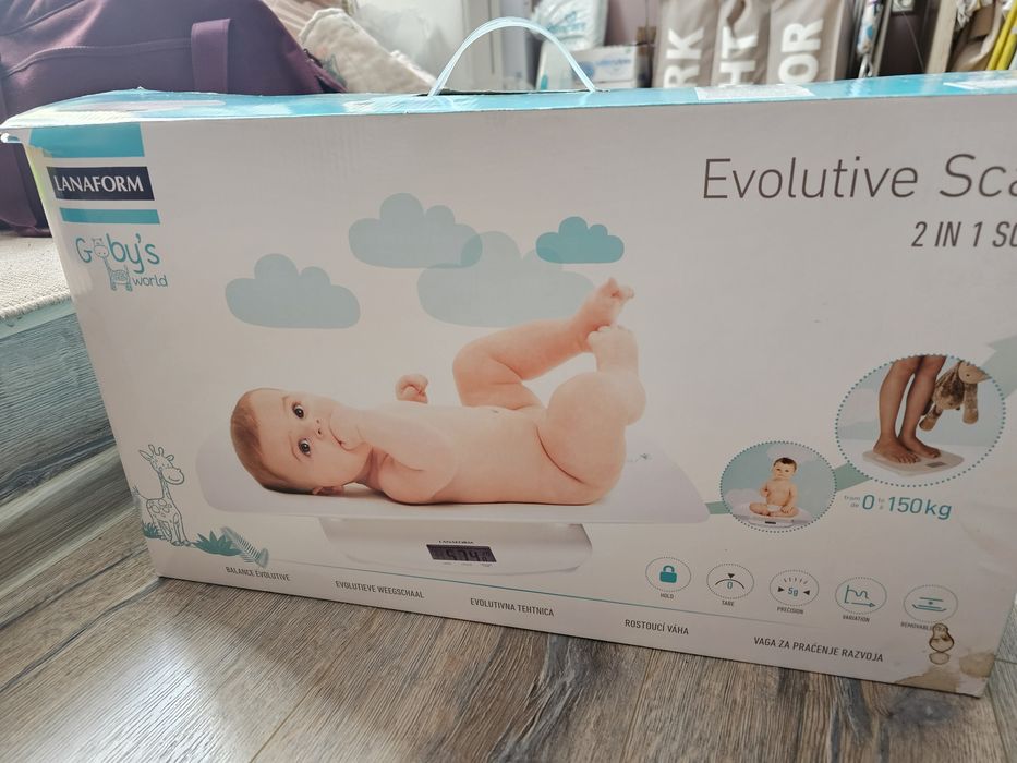 Бебешки кантар Lanaform Evolutive 2 в 1,  с подвижна табла