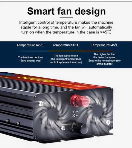 Invertor EASUN 3000w DC 24V/ AC 220V Camioane/TIR/ Rulote/Barci/Camper