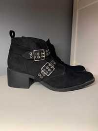 Botine de dama negre cu catarame H&M nepurtate 41