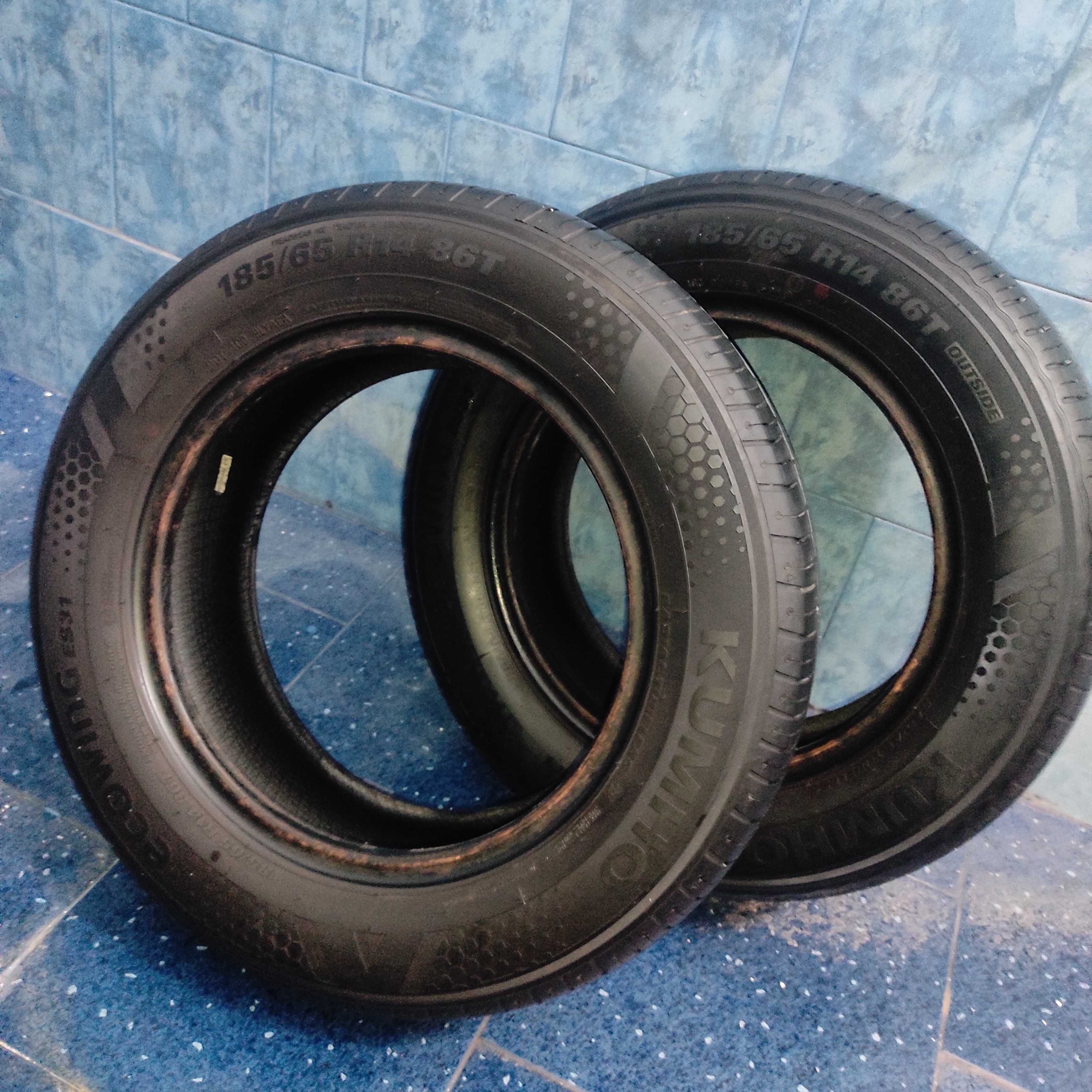 2 броя Летни гуми Kumho 185/65 r14 ecowing es31