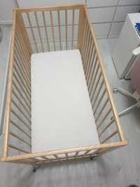 IKEA бебешка кошара с колела и матрак 60×120