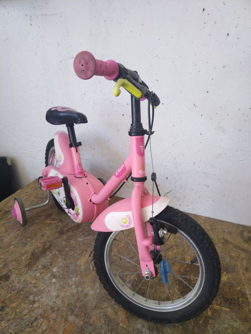 Детско колело 14 цола с помощни колелца  за момиче до 7 години
Дедетск