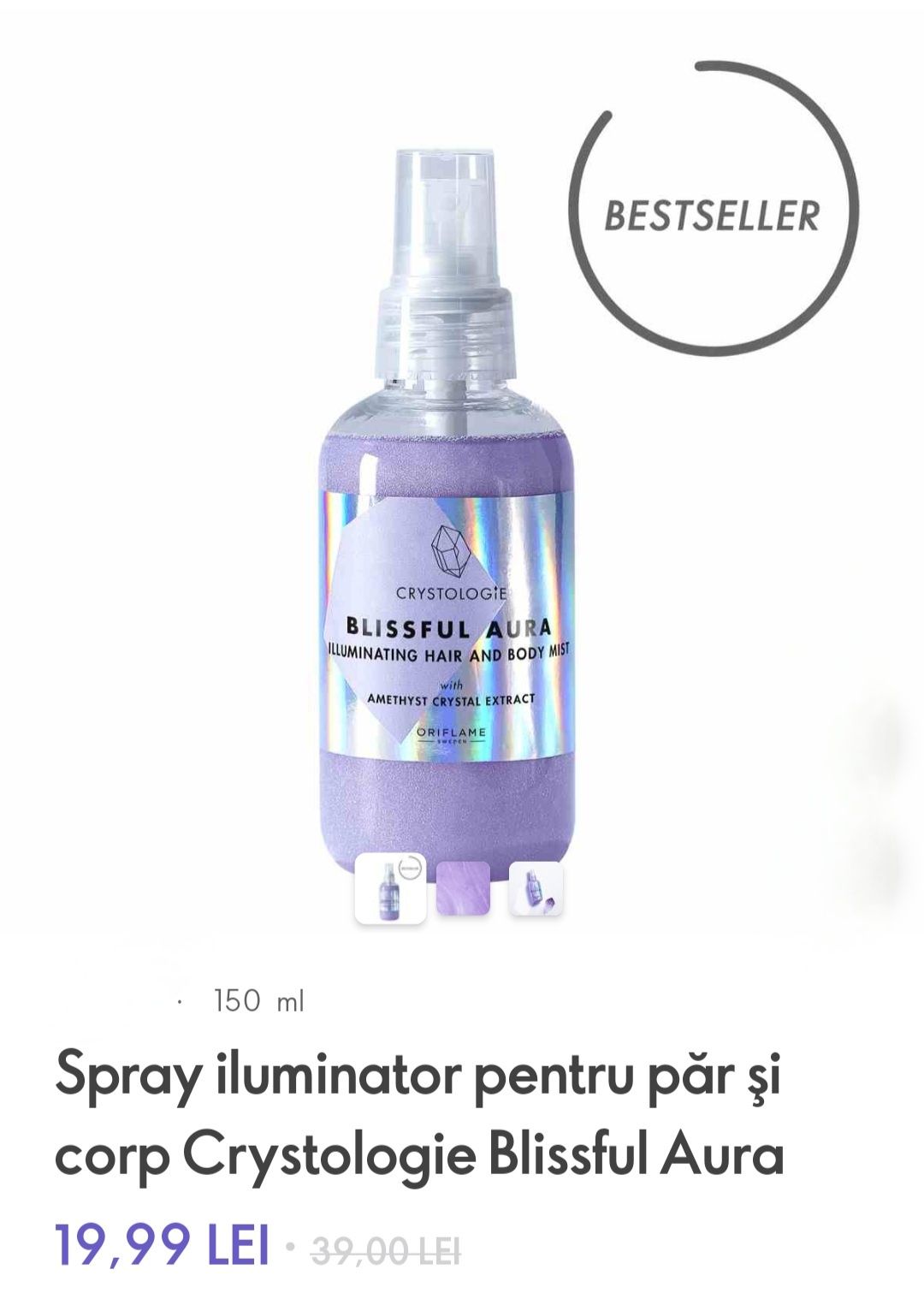 Spray iluminator pentru par