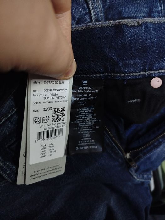 Оригинални дънки G-Star Raw D-Staq W32 W33 W34 W36 нови мъжки 3D Slim