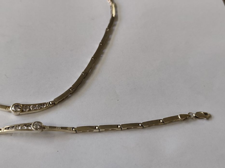 Сребърен комплект гривна с колие 925