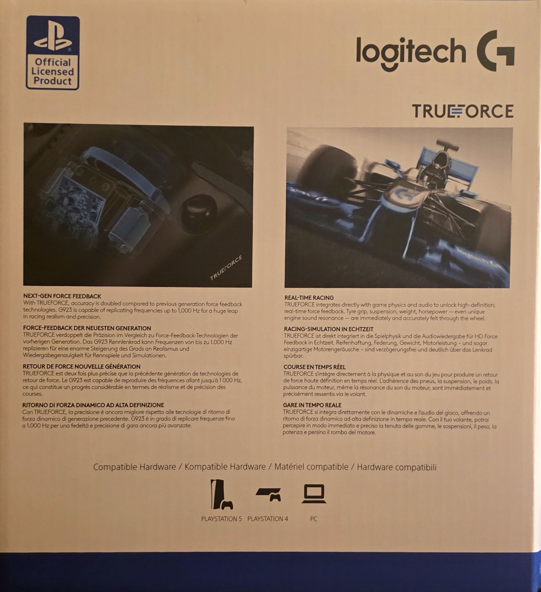 Кормило с педалиLogitech G923