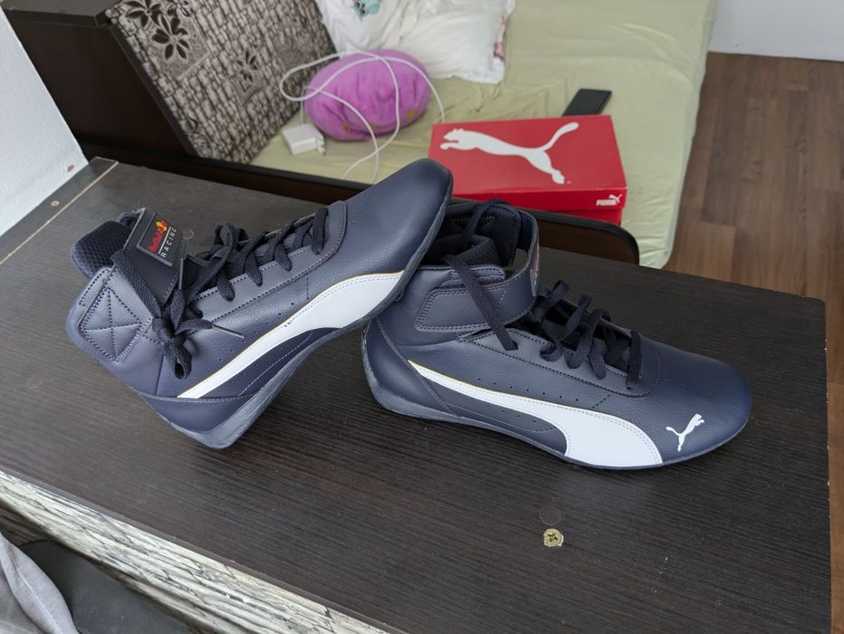 Puma Motorsport Navy Blue perforated mid-top