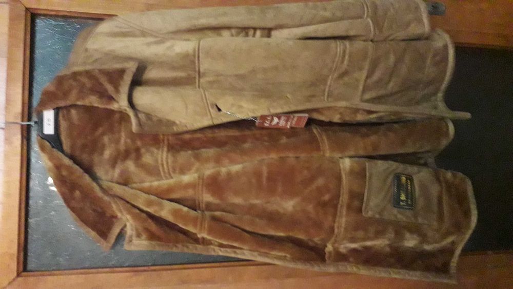 Haina blana sintetica cojoc scurt 50 52 Italia