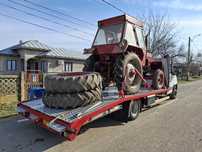 Tractari auto transport utilaje Tractor u650 belarus ifron manitou
