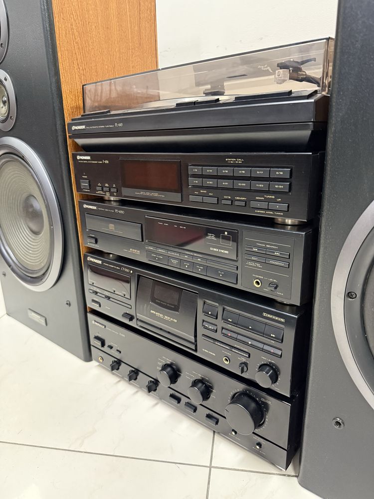 Ретро аудио сет PIONEER - усилвател, дек, cd, тунер, грамофон, колони