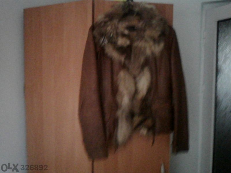 Pink Pepper дамско кожено яке , Лисица елек Luter