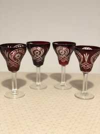 Set 4 pahare cristal rubin gravate manual