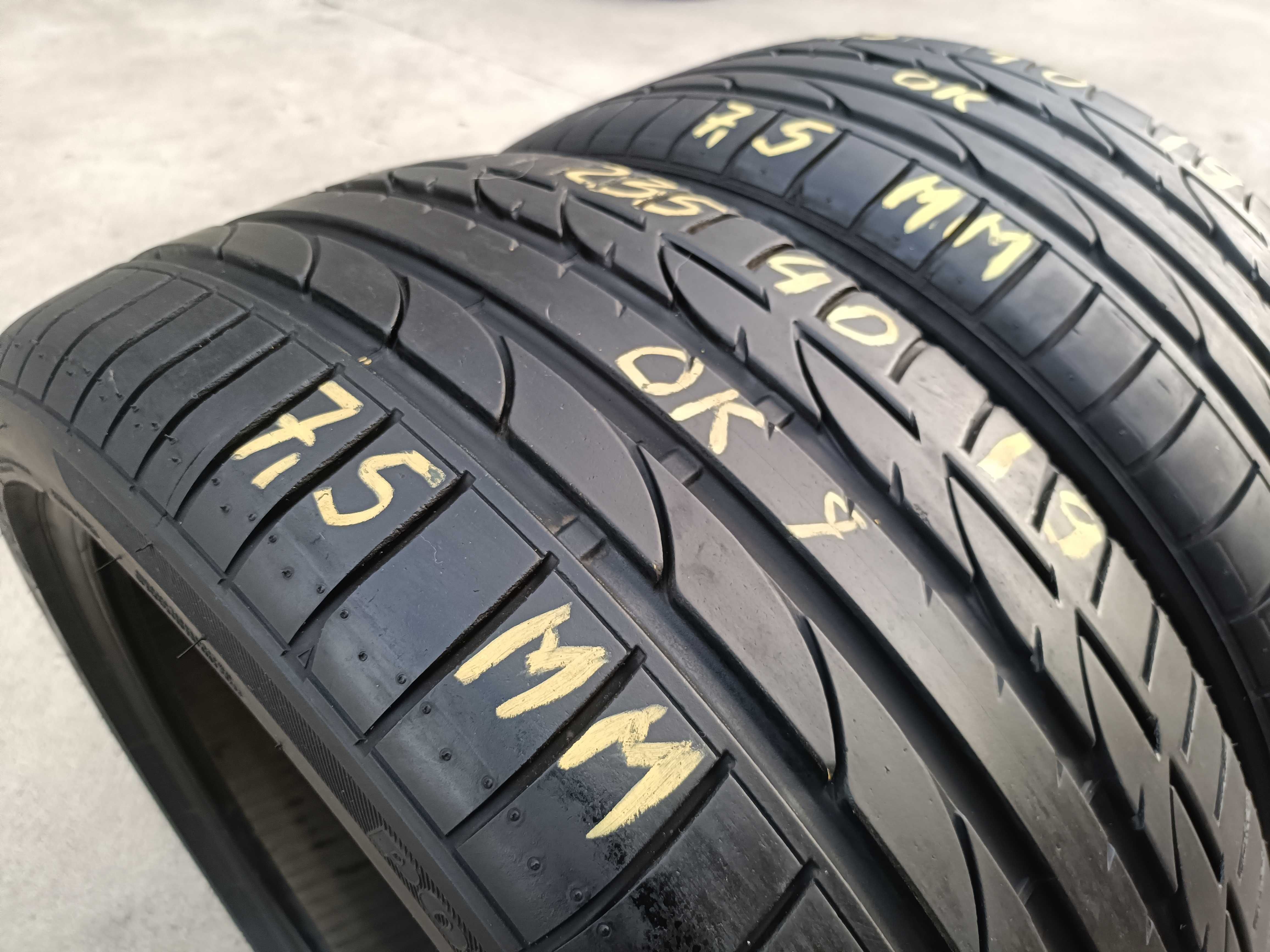 Doua anvelope vara 235 40 19 bridgestone potenza S001 profil 7,5 mm