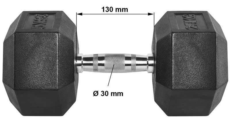 Гумирани Дъмбели HEX-Pro 5-35 кг, 13 чифта , Гири Хексагонал , Фитнес