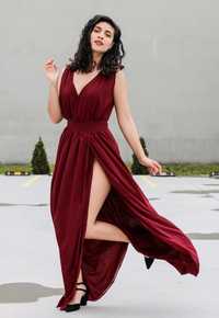 Vand rochie lunga rosie, eleganta, senzuala - marimea M - #b.m.j.shop