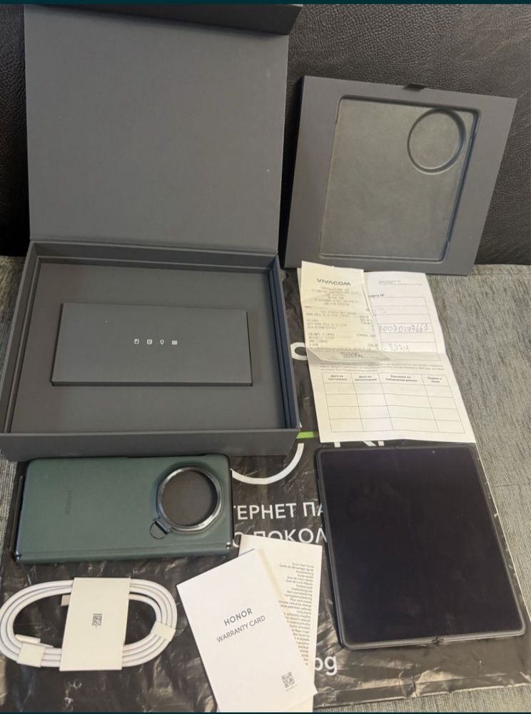 КАТО НОВ 512GB Honor Magic V3 Vivacom Гаранция 2027г. Green