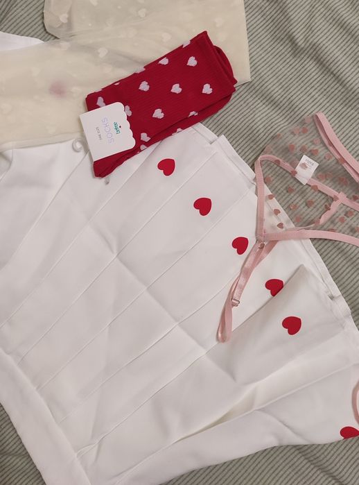 Юбка тенниска с сердечками