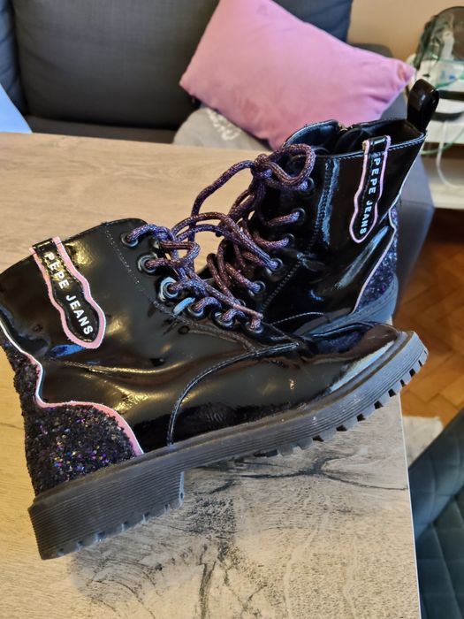 Боти за момиче лачени Pepe jeans,номер 33