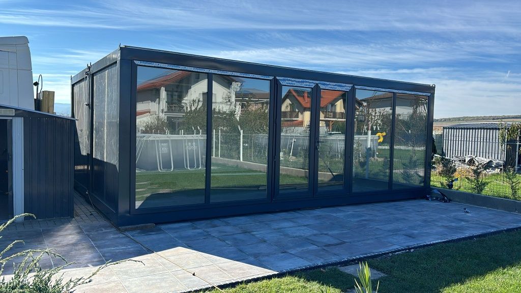 Producă Containere tip vitrina container sanitar locuit terasă paza