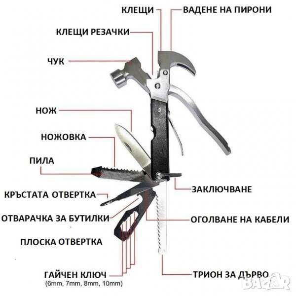 Мултифункционален инструмент чук-клещи 18