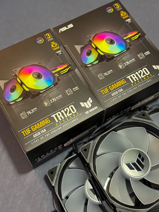 ASUS TUF TR120 Reverse ARGB PWM. 2 Seturi. Ventilatoare/Fan Carcasa Pc