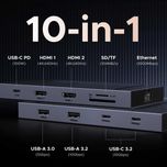 Док-станция UGREEN HUB Revodok Pro 2102 10-в-1 USB-C