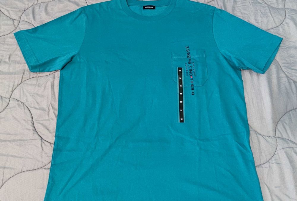 Diesel Тениска superior тъмно зелена M