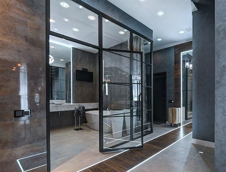 Раздвижные двери. Лофт перегородка