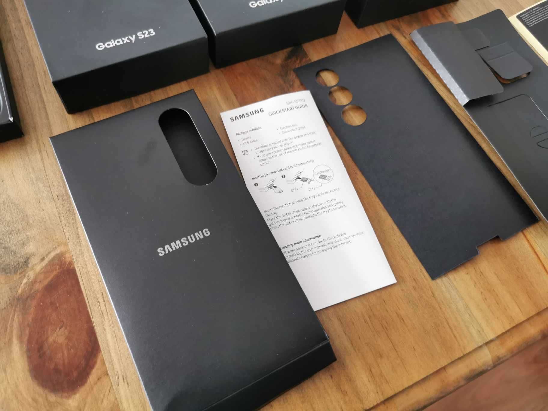 Ambalaj cutie goala + sigiliu Samsung Galaxy S23 sigilii