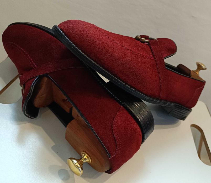 Pantofi loafer suede premium Lavoratione Artigianale piele naturala