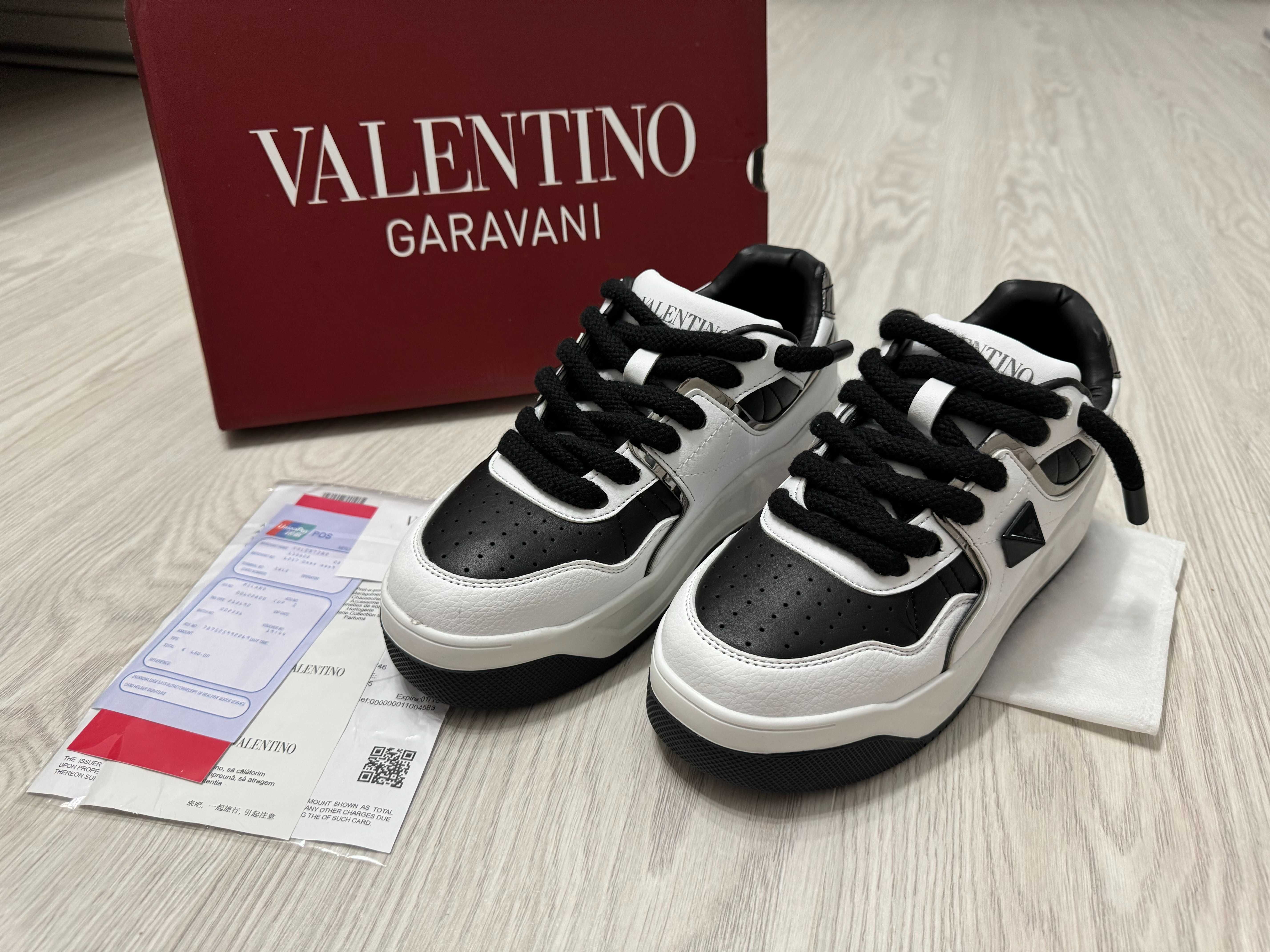 Adidasi Valentino Garavan - One Stud Low-Top Sneakers Full BOX - NOI