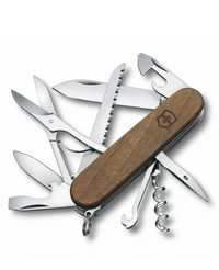 2 x Victorinox Huntsman Wood Lemn Cuțit de buzunar armata 1.3711.63