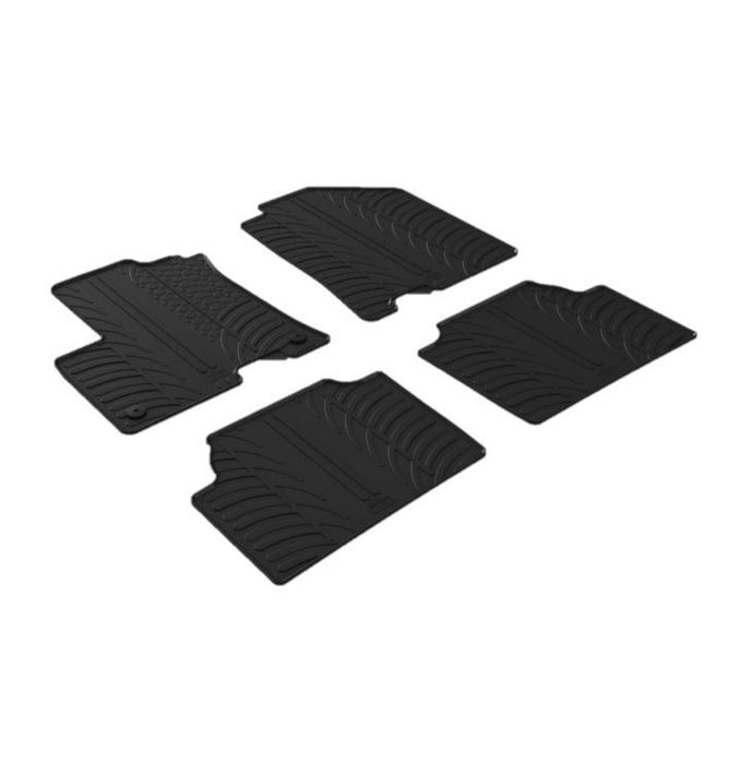 Set covorase auto din cauciuc Kia e-Niro Hatchback 03.2018- (Electric), Negru, Gledring, 4 buc.