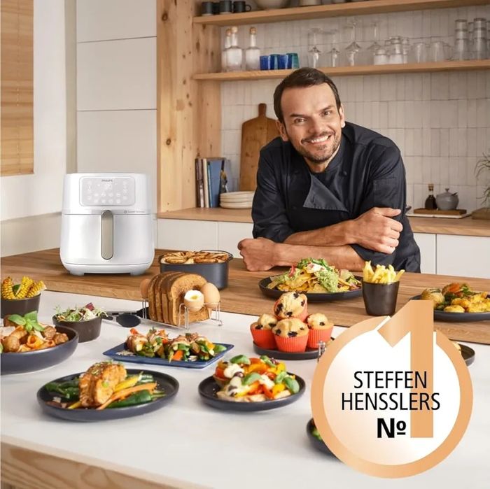 Philips Airfryer HD9285Series XXL, 7,2л Rapid Air технология 2000W,бял