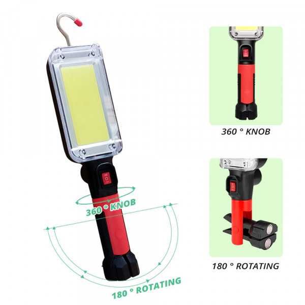 Мощна работна LED лампа ZJ-8859-B, преносима,