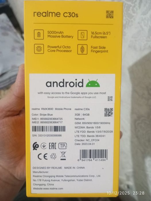 Realme c30s yanging