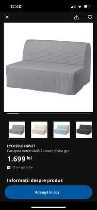 Canapea extensibila  2 locuri Ikea Lycksele