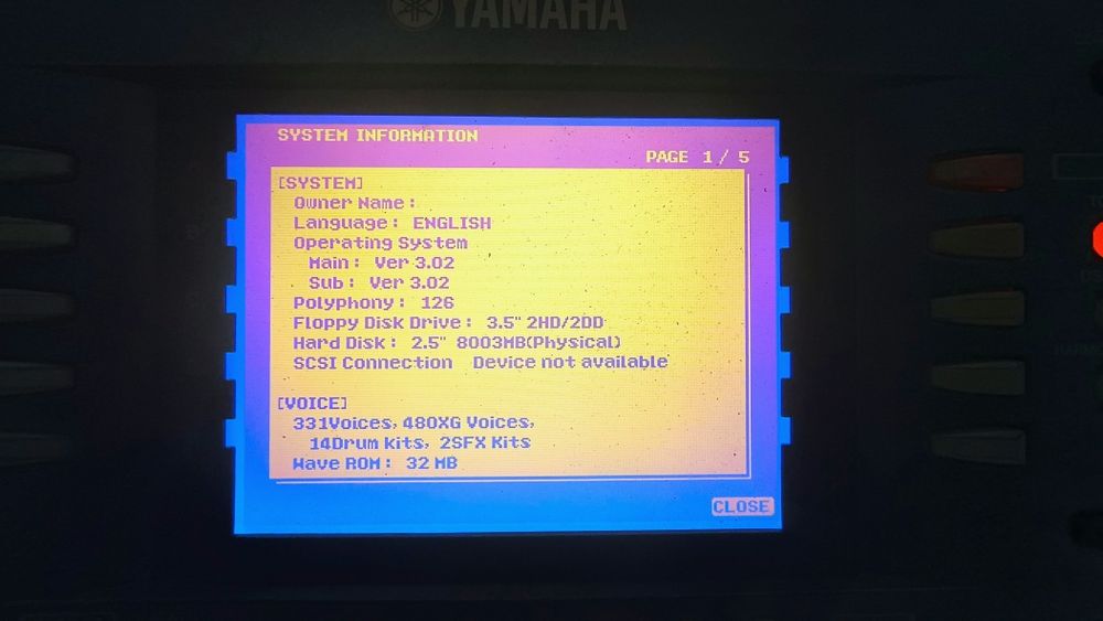 Orga Yamaha psr 9000 v3 cu sdcard și emulator disketa