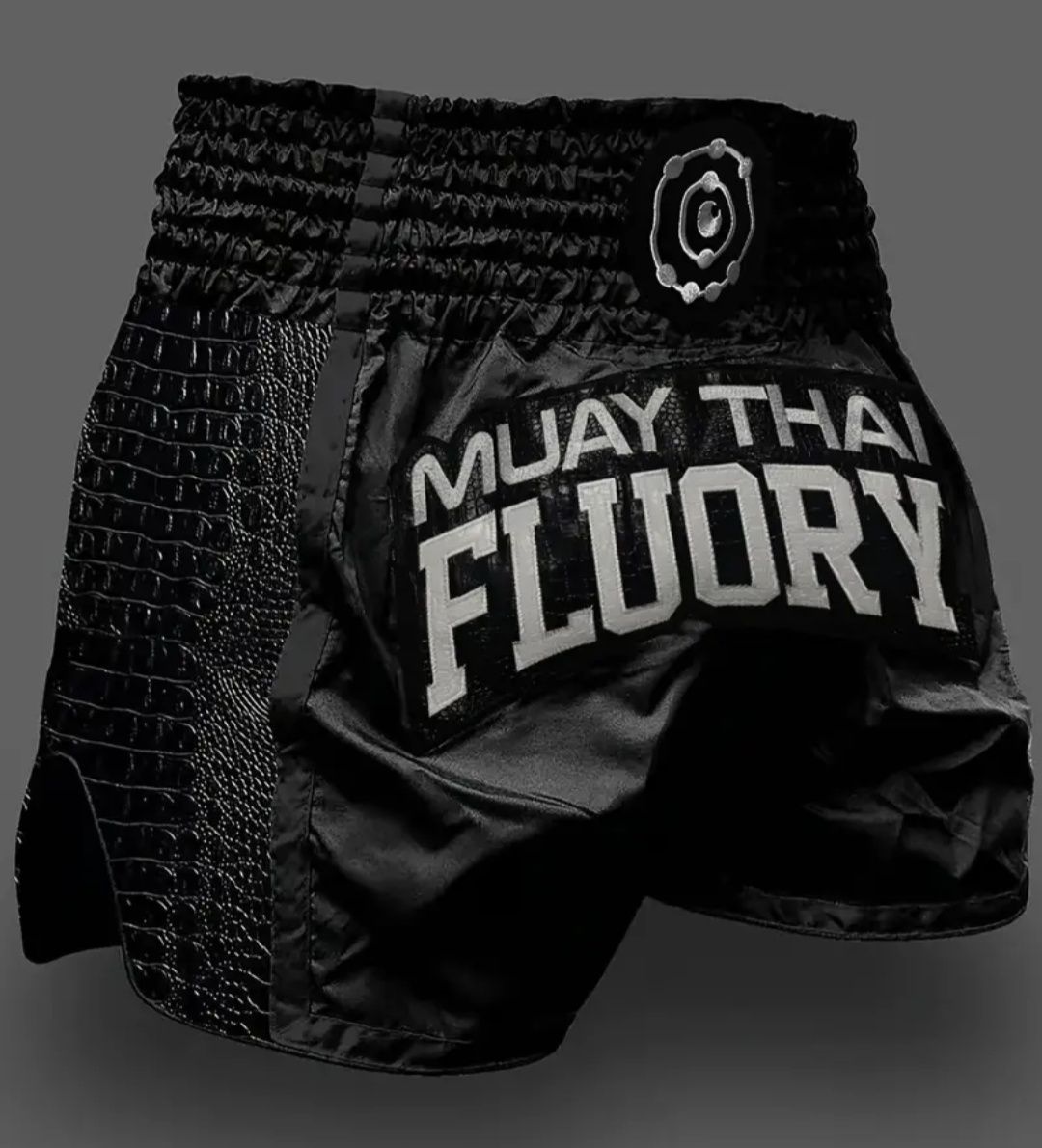 Тайландски боксерки FLUORY, бродирани спортни гащета за муай тай